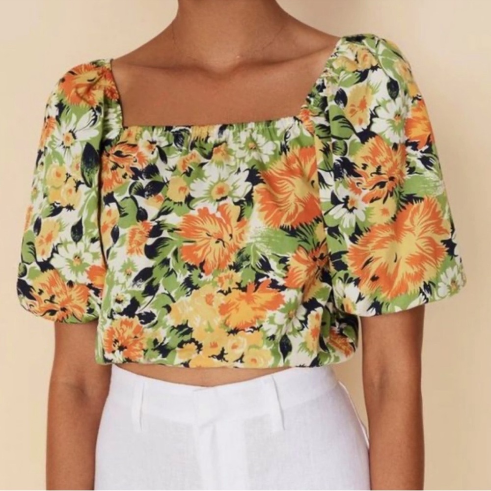 Faithfull the Brand Pontina top pilotta floral print